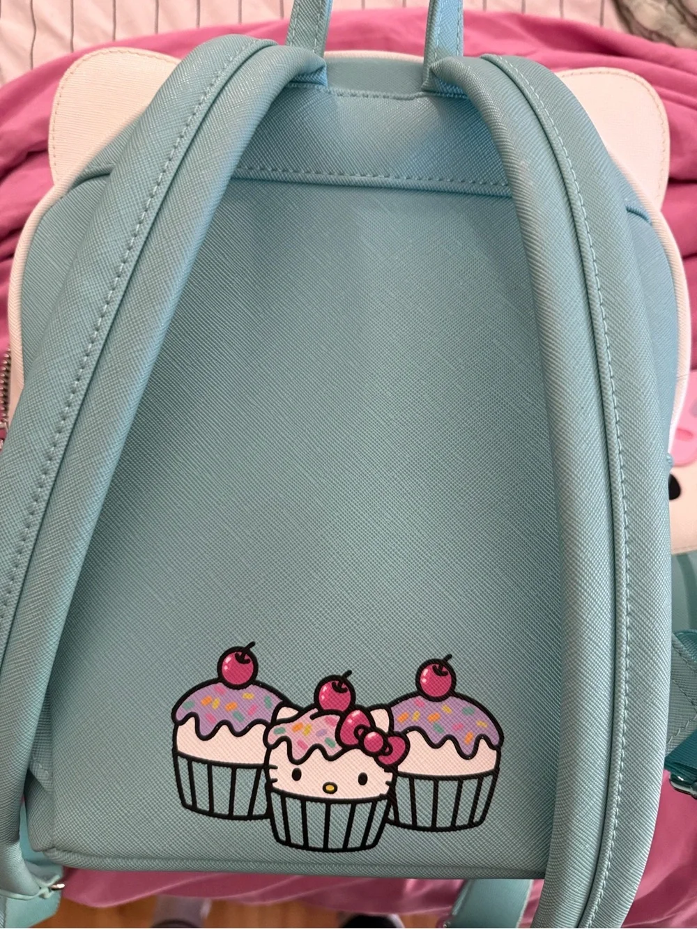 Loungefly Hello Kitty Cupcake Backpack in Pink & Teal